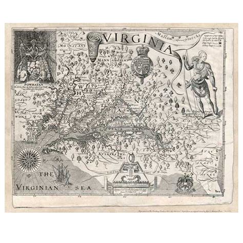 John Smith Map Of Virginia D 1606