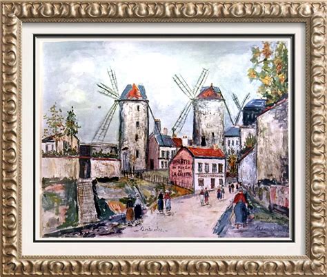 Maurice Utrillo Windmills Of Montmartre C1949 Fine Art Print From