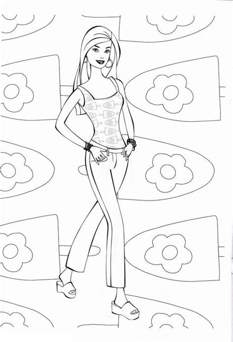 Lovely Fashion Model Coloring Page Coloring Sky