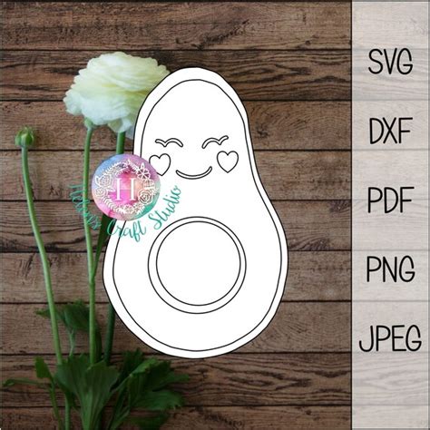 Avocado Svg File For Silhouette And Cricut Cutting Machines Etsy