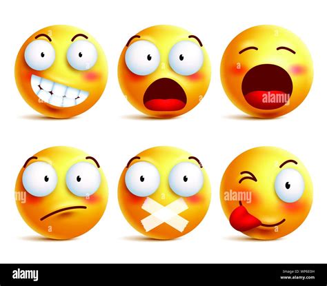 Smileys Vector Set Icônes Smiley émoticônes Ou Avec Des Expressions