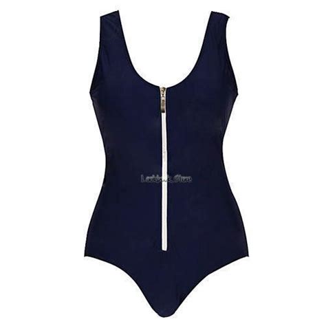 Zip Front Swimsuit Swimwear Ebay