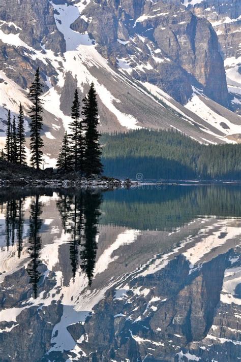 Moraine Lake In Spring Rocky Mountains Canada Stock Photo Image Of