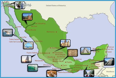 Mexico City Map Tourist Attractions Travelsfinderscom