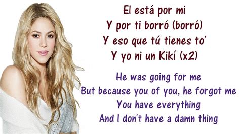 Shakira Loca Spanish Version Ft El Cata Lyrics English And Spanish