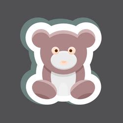 Teddy Bear Sticker Vector Images Over