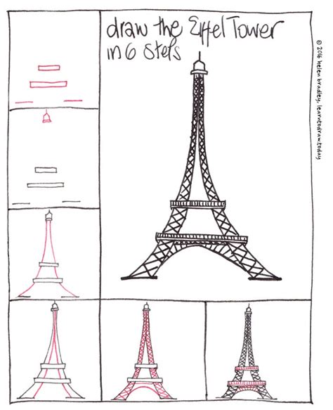 Comment Dessiner Idée Tour Eiffel 3 Dessin Facile