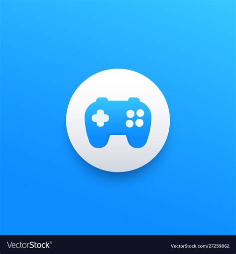 Games Logo Icon With Gamepad Royalty Free Vector Image