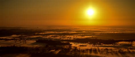 Download Wallpaper 2560x1080 Sunset Landscape Aerial