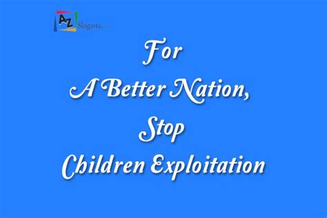 For A Better Nation Stop Children Exploitation