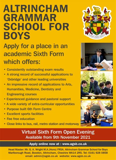 Agsb Head Master On Twitter Virtual 6th Form Event Altrincham