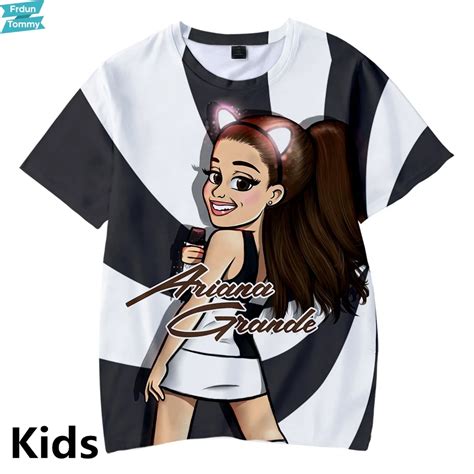 Ariana Grande 3d Printed Children T Shirts Fashion Summer Short Sleeve