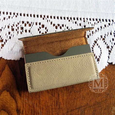 Leather Business Card Holder Personalized Custom Engraved Etsy