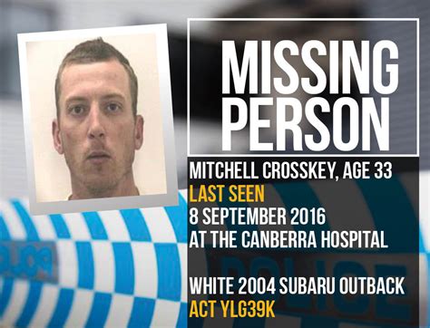 Police Seek Publics Assistance To Locate Missing Man Act Policing