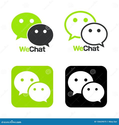 Wechat Logo Symbol Web Icon Comments Color Editorial Image