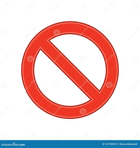 Vector Prohibition Sign Stock Vector Illustration Of Caution