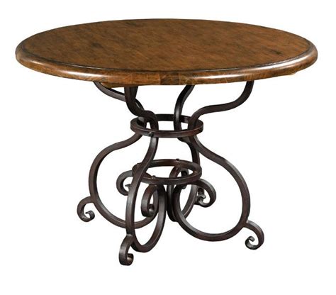 Kincaid Artisans Shoppe Solid Wood 44 Round Dining Table In Tobacco