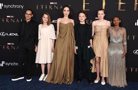 Angelina Jolie Brings 5 Kids To ‘eternals Premiere Photos