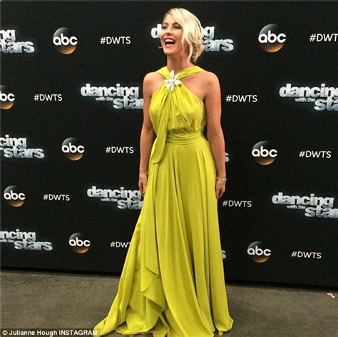 Julianne Hough Steals The Show In Chartreuse Gown On DWTS Circle