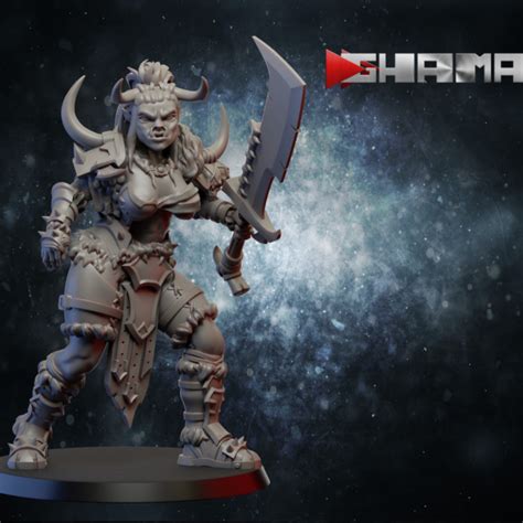 3d Printable Orc Female 3 Supporters Ready By Ghamak