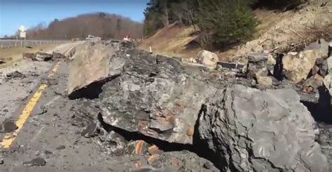 Spring Break Traffic Gets Break From Rock Slide On I 75 Video