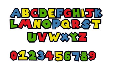 Super Mario Font Embroidery Design Instant Download Etsy