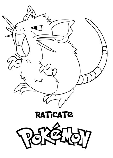 Pokemon Rattata Kolorowanka Morindia Pokoloruj Rysunek Images And My