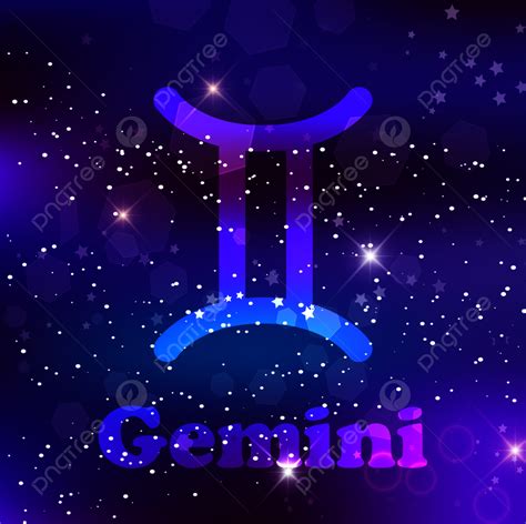 Gambar Tanda Zodiak Gemini Dan Rasi Bintang Dengan Latar Belakang Ungu