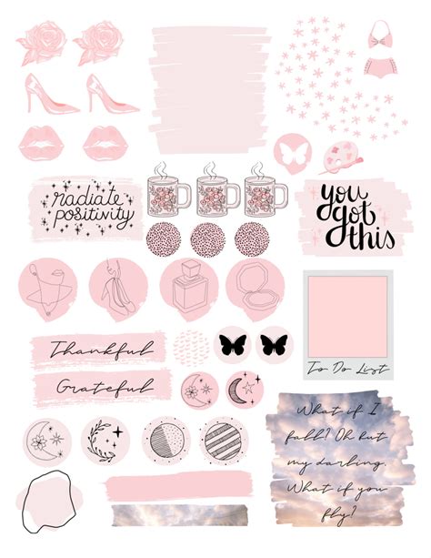 Aesthetic Bullet Journal Stickers Printable