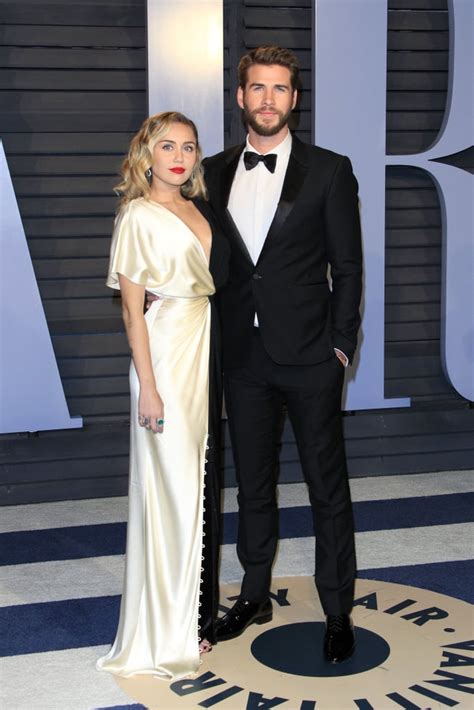 2018 Vanity Fair Oscars Party Miley Cyrus And Liam Hemsworth Best Red