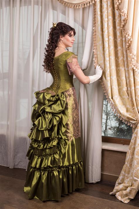 Victorian Costume Silk Victorian Dress Victorian Ballgown Etsy