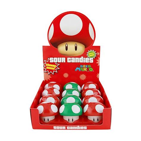Nintendo Mushroom Sours Candy 1 Oz Tin