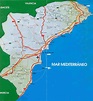 Mapa de carreteras de la Provincia de Alicante - Tamaño completo