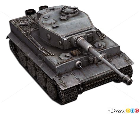 How To Draw Heavy Tank Tiger I Tanks