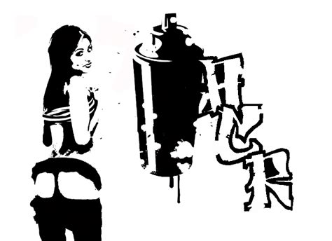 Sexy Stencil Babe By Acrgraffiti On Deviantart