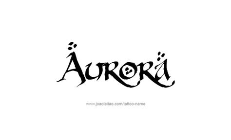 The Word Aurora Written In Black Ink