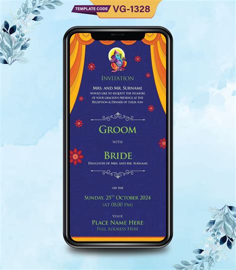 Digital Indian Wedding Invitation Card Indian Wedding Invitation Card