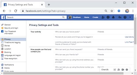 how to make the facebook account private javatpoint