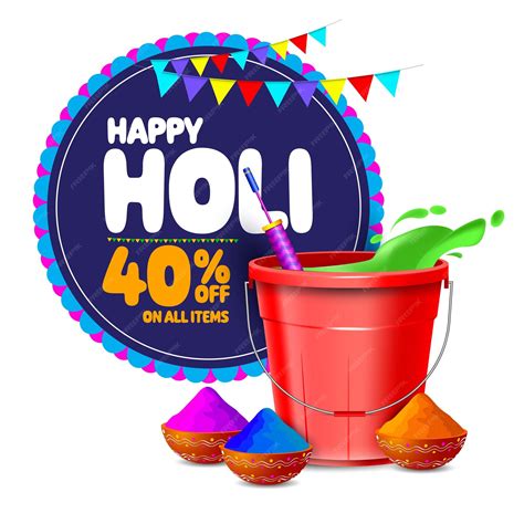 Premium Vector Vector Illustration Of Happy Holi Sale Discount