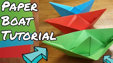 How To Make A Paper Boat That Floats Easy Origami Paper Boat Tutorial