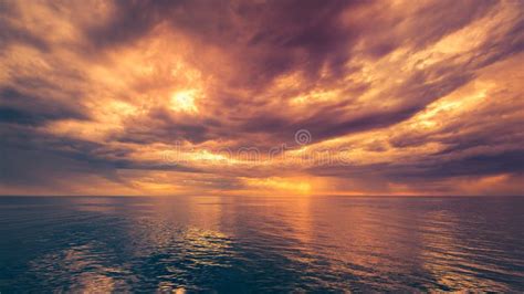 Dramatic Stormy Sky At Sunset Stock Image Image Of Fantastic Rays