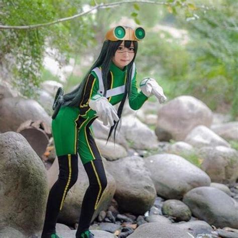 My Hero Academia Froppy Tsuyu Asui Fighting Suit Cosplay Costume Deluxe Version With Goggles