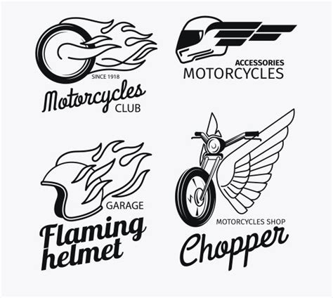Motorcycle Race Logo Set Motorcycles Logo Design Motorbike Logo