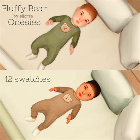 Fluffy Bear Onesies Ellcrze On Patreon In 2022 Sims 4 Sims 4