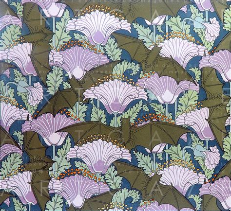 Bats And Flowers Stunning Art Deco Wallpaper Design
