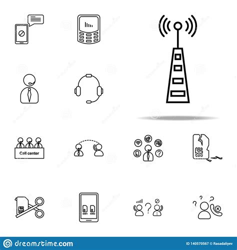 Antenna Telecommunication Icon Telecommunication Icons Universal Set