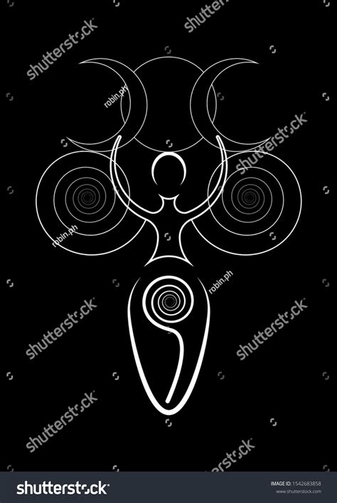 Spiral Goddess Fertility Wiccan Pagan Symbols Stock Vector Royalty Free 1542683858 Shutterstock