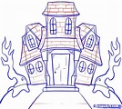 How To Draw An Easy Haunted House – Warehouse of Ideas