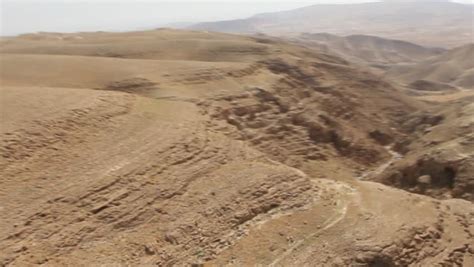 Aerial View Of The Biblical Wilderness In The Negev Of Israel Stock