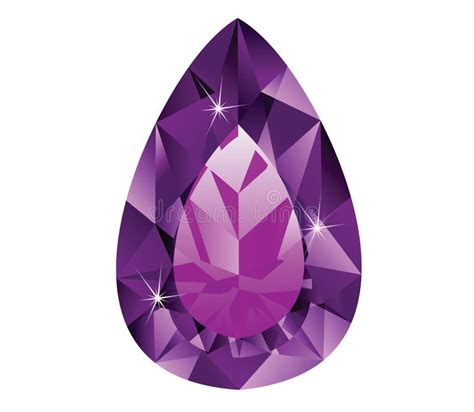 Purple Diamond Gemstone Vector Illustration Stock Vector Illustration
